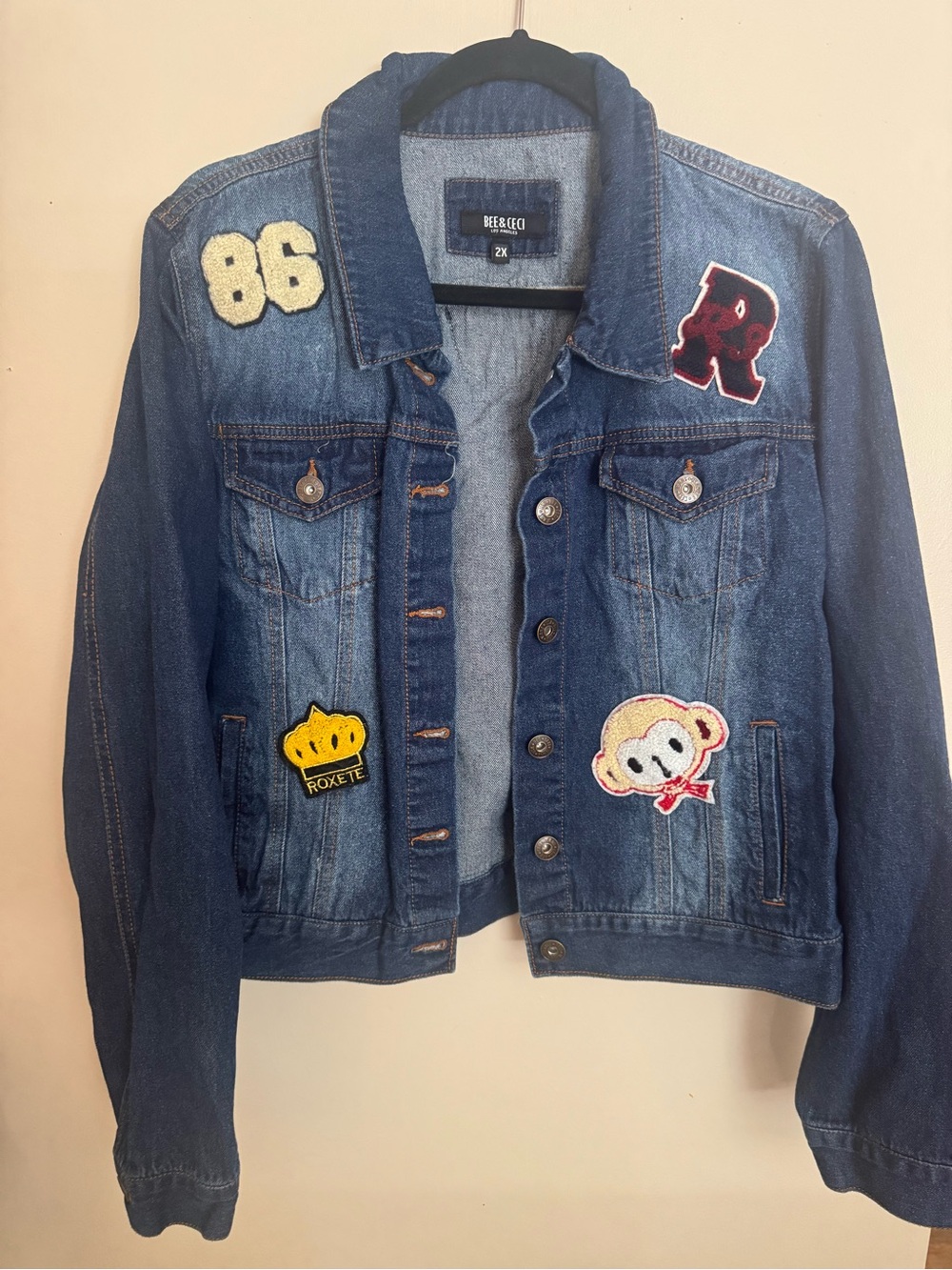 Blue Denim Jacket with Fun Patches